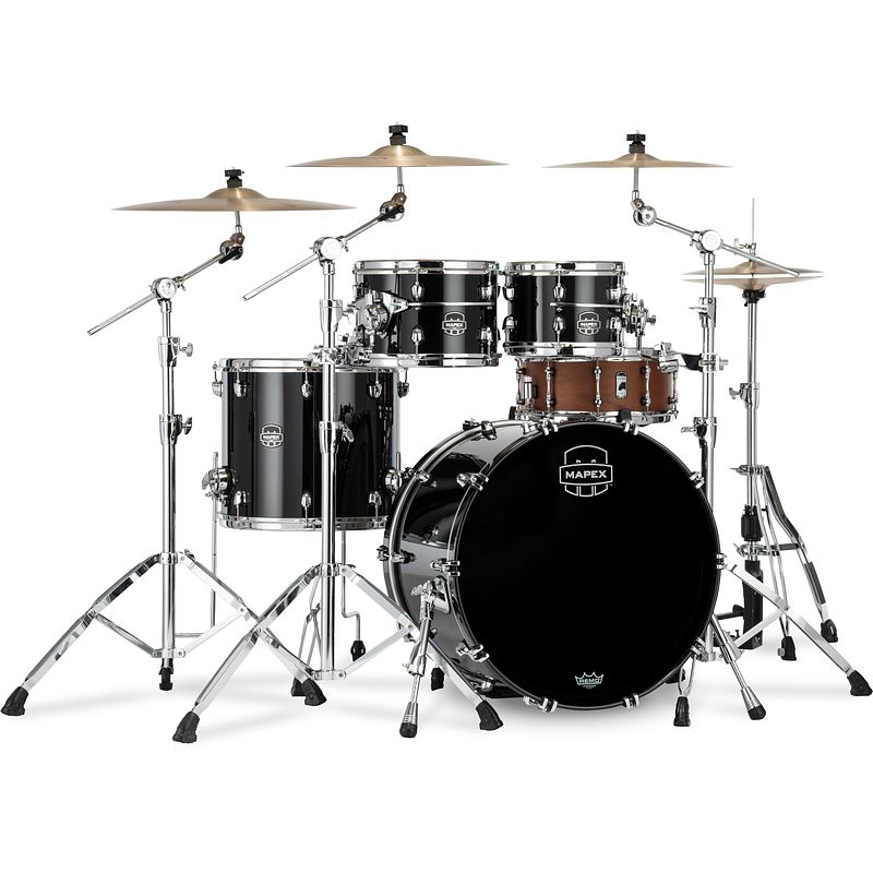 Foto van Mapex se529xebpb saturn evolution birch stage classic piano black 4d. shellset