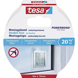 Foto van Tesa powerbond montage tape 77741 transparant 5 m x 19 mm