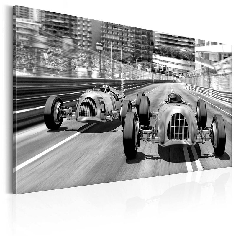 Foto van Artgeist old cars racing canvas schilderij 120x80cm