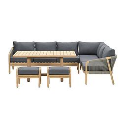 Foto van Garden impressions alora lounge dining set 5-delig rechts - donker grijs