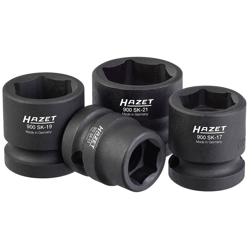 Foto van Hazet 900sk/4 dop (zeskant) kracht-dopleutelinzetset 4-delig 1/2 (12.5 mm)