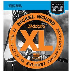 Foto van D'saddario exl110bt balanced tension regular light 10-46