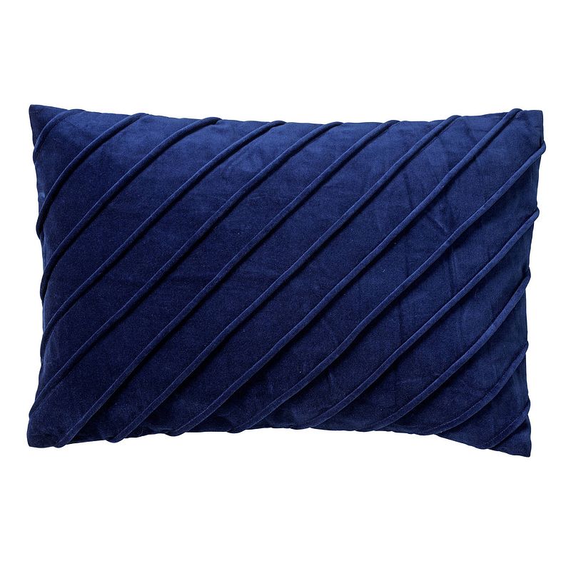 Foto van Dutch decor paco - kussenhoes velvet 40x60 cm insignia blue - blauw - blauw