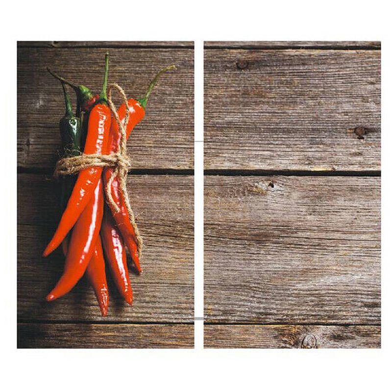 Foto van Haushalt 28013 - afdek kookplaten - 2 stuks - rode pepers