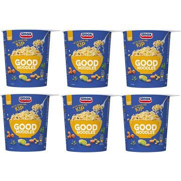 Foto van Unox good noodles cup kip 6 x 65g bij jumbo