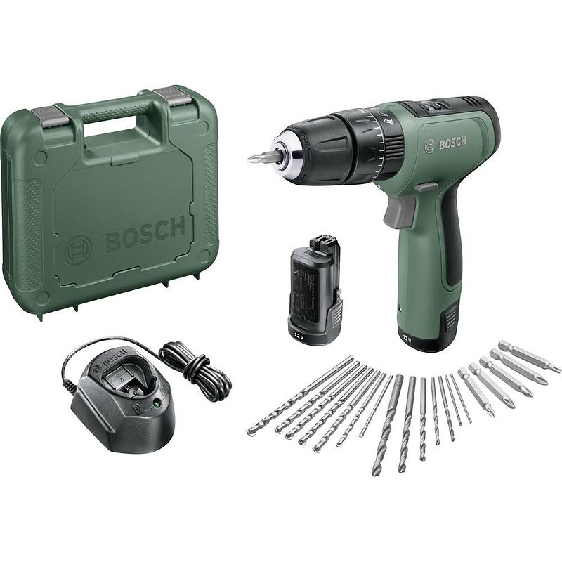 Foto van Bosch home and garden easyimpact 1200 accu-klopboor/schroefmachine incl. 2 accus