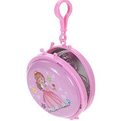 Foto van Free and easy opbergdoosje sleutelhanger prinses 8 cm roze