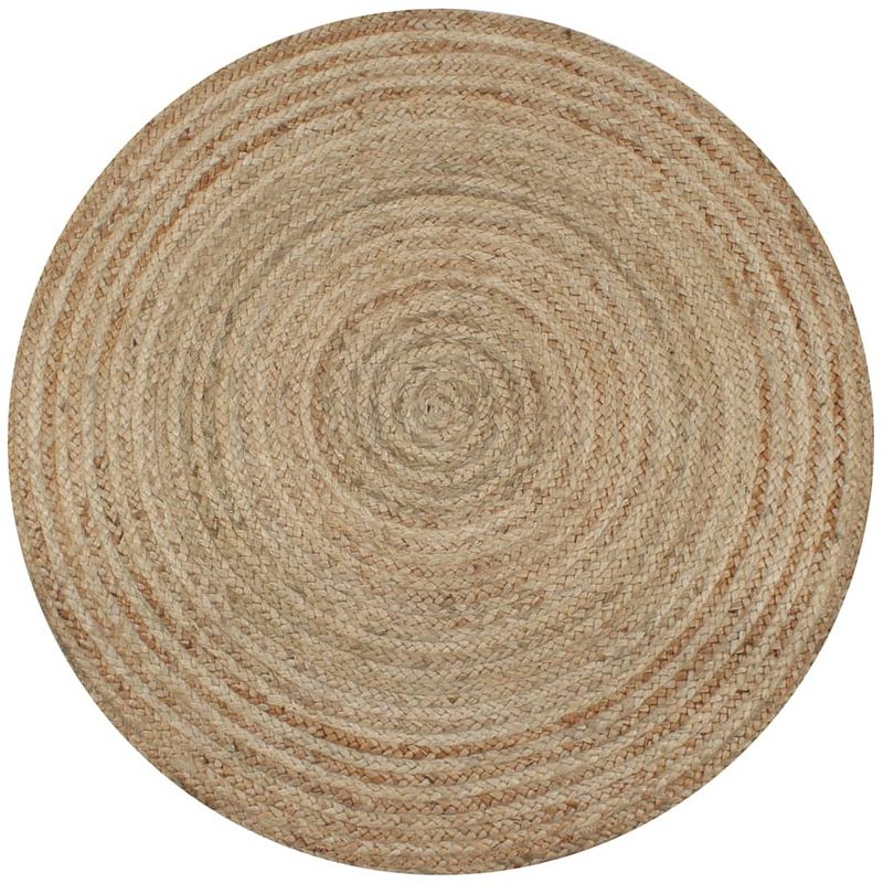 Foto van Vidaxl tapijt rond 120 cm gevlochten jute