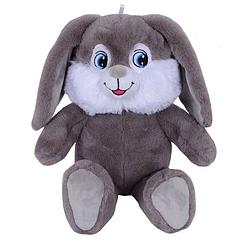 Foto van Pluche speelgoed knuffeldier paashaas/grijs konijn van 30 cm - knuffeldier