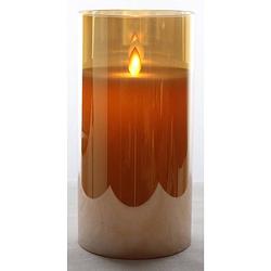 Foto van Magic flame - in goud glas 20cm b/o