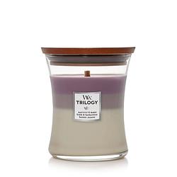 Foto van Woodwick kaars medium trilogy amethyst sky - 11 cm / ø 10 cm