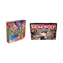 Foto van Spellenbundel - 2 stuks - stratego junior & monopoly valsspelereditie