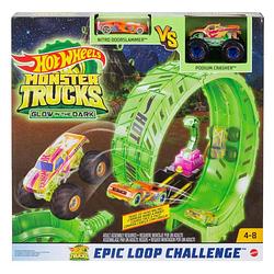 Foto van Hot wheels monster trucks glow-in-the dark epische looping uitdaging speelset