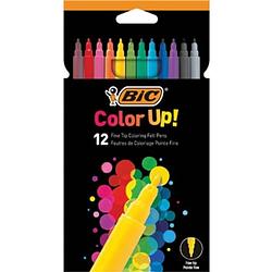 Foto van Bic viltstiften color up, kartonnen etui met 12 stuks in geassorteerde kleuren