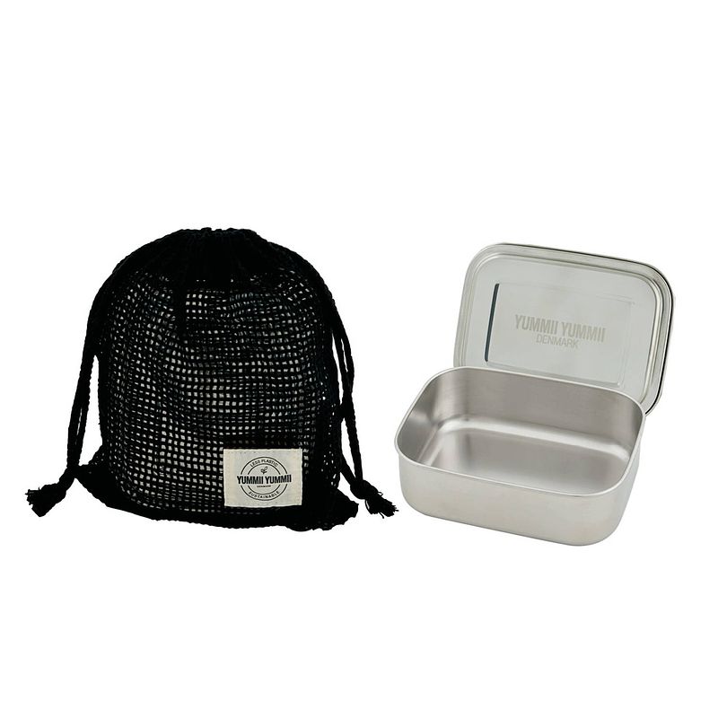 Foto van Yummii yummii - bento lunchbox medium - roestvast staal - zilver