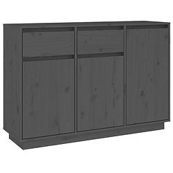 Foto van Vidaxl dressoir 110x34x75 cm massief grenenhout grijs