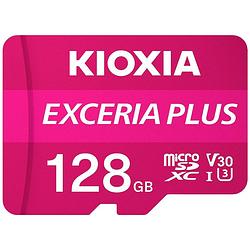 Foto van Kioxia exceria plus microsdxc-kaart 128 gb a1 application performance class, uhs-i, v30 video speed class a1-vermogensstandaard, schokbestendig, waterdicht