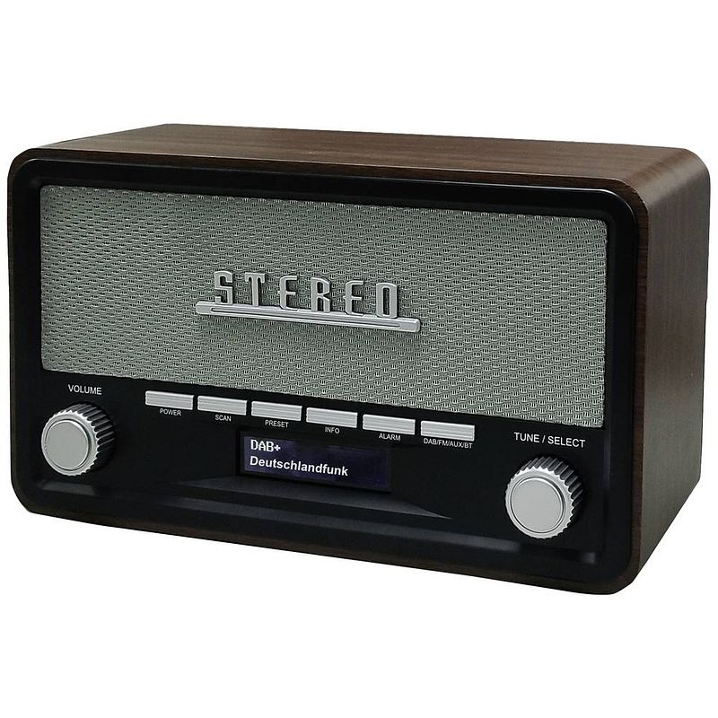 Foto van Universum dr 350-21 tafelradio dab+, vhf (fm) aux, bluetooth, dab+, fm wekfunctie bruin