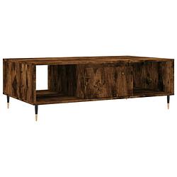 Foto van Vidaxl salontafel 104x60x35 cm bewerkt hout gerookt eikenkleurig