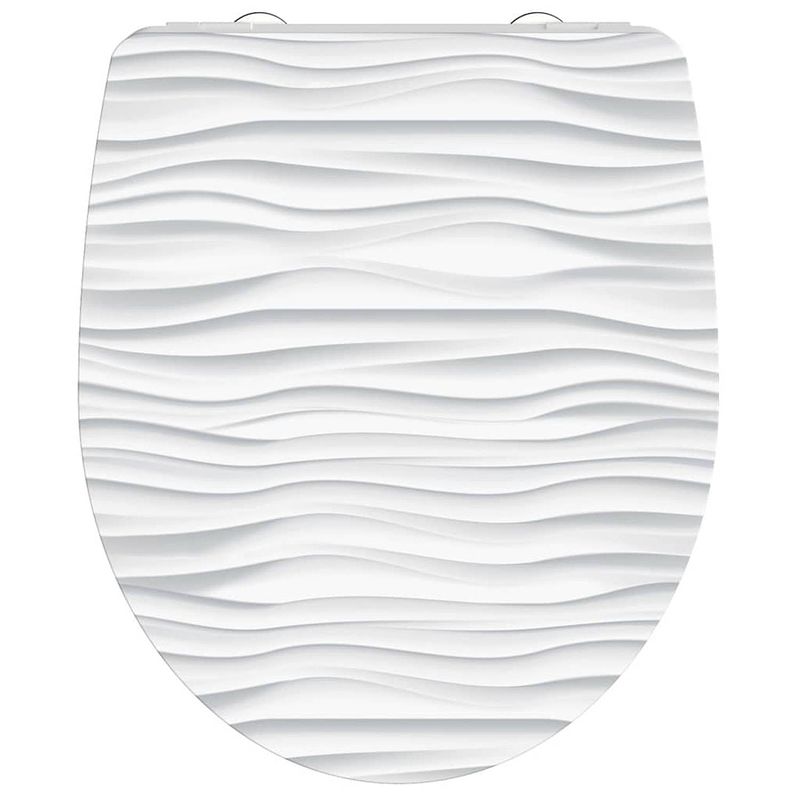 Foto van Schütte toiletbril met soft-close white wave duroplast wit
