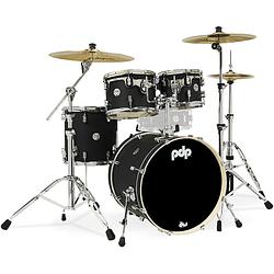 Foto van Pdp drums pd805440 concept maple finish ply satin black 4d. shellset