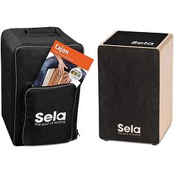 Foto van Sela se 120 de primera black cajon set + tas, pad, duitstalig boek