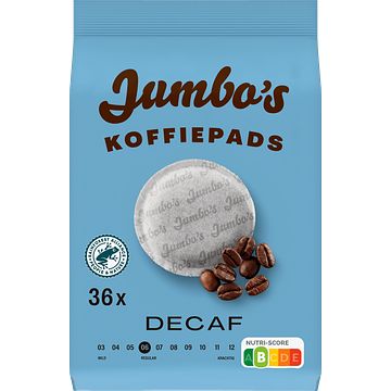 Foto van Jumbo'ss koffiepads decaf 36 stuks