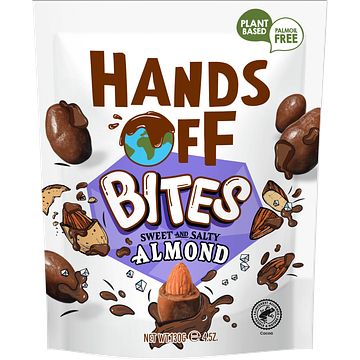 Foto van Hands off my chocolate vegan bites almond zak 130g bij jumbo