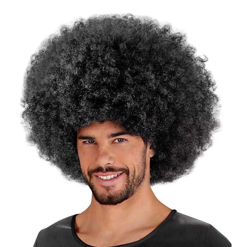 Foto van Afro pruik pruik jimmy zwart voor volwassenen - verkleedpruiken