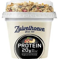 Foto van 2 verpakkingen a 185200 gram | zuivelhoeve proteine yoghurt perzik 200g aanbieding bij jumbo