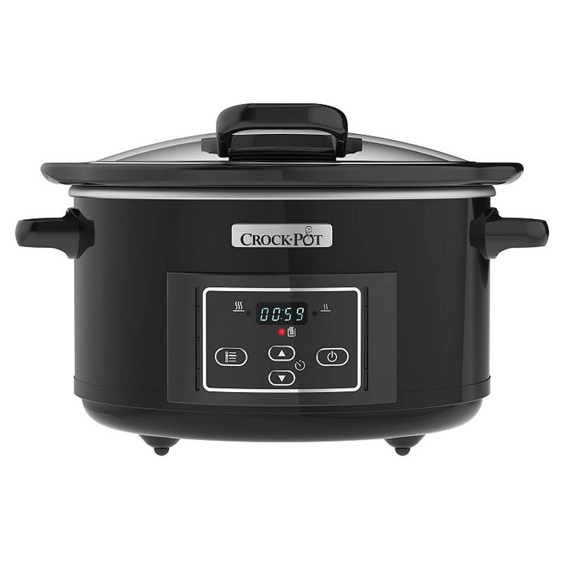 Foto van Slow cooker 4,7l zwart cr052 - hinged lid - crock pot