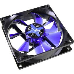 Foto van Noiseblocker blacksilent xe2 pc-ventilator zwart, blauw (transparant) (b x h x d) 92 x 92 x 25 mm