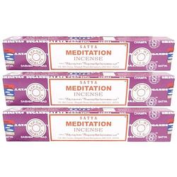 Foto van 3x nag champa wierook meditation 15 gram - wierookstokjes