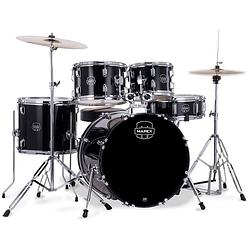 Foto van Mapex comet dark black 5-delig drumstel incl. bekkens en hardware