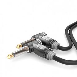 Foto van Sommer cable hba-6a-0030 jackplug audio aansluitkabel [1x jackplug male 6,3 mm (mono) - 1x jackplug male 6,3 mm (mono)] 0.30 m zwart