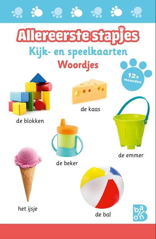 Foto van Kijk- en speelkaarten woordjes - paperback (9789403227436)