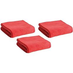 Foto van 3x fleece dekens/plaids rood 120 x 150 cm - plaids
