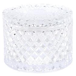 Foto van Clayre & eef bonbonniere met deksel ø 11*8 cm transparant glas rond bonbonschaaltje bonbonniere kristal decoratie