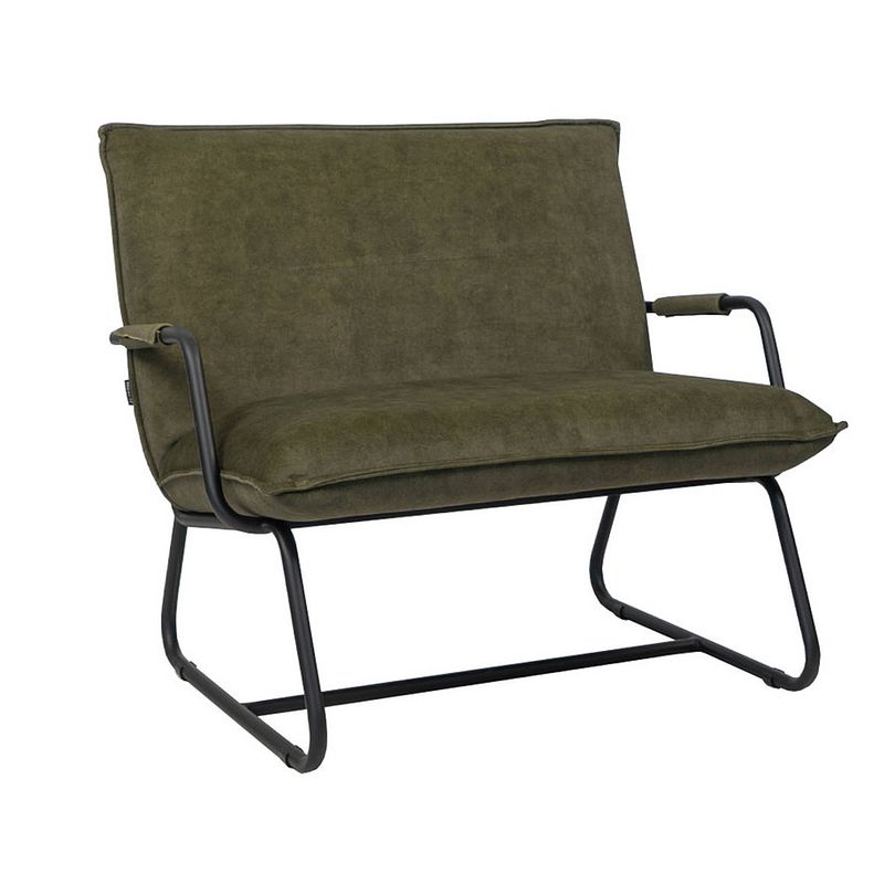 Foto van Bronx71 velvet fauteuil ohio groen.