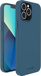 Foto van Accezz leather backcover met magsafe iphone 12 pro max telefoonhoesje blauw