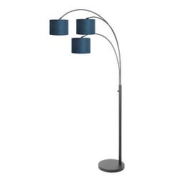 Foto van Steinhauer sparkled light vloerlamp - e27 (grote fitting) - blauw en zwart