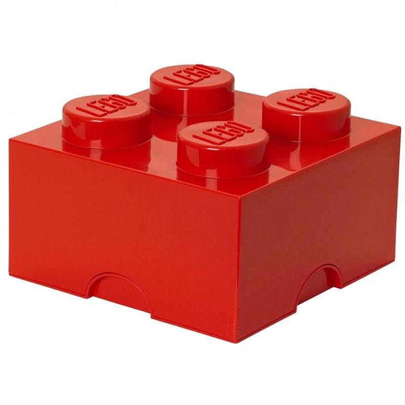 Foto van Lego brick 4 opbergbox - rood