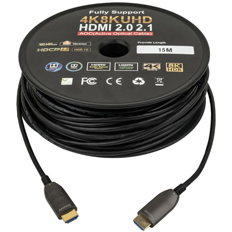 Foto van Dap hdmi 2.1 aoc 8k glasvezelkabel 15m