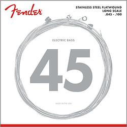 Foto van Fender 9050l stainless steel flatwound long scale snarenset light