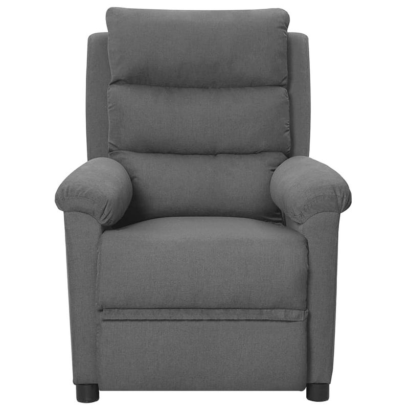 Foto van The living store verstelbare fauteuil - lichtgrijs - 74x92x101.5cm (bxdxh) - met zijvak