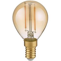 Foto van Led lamp - filament - trion tropin - e14 fitting - 2w - warm wit-2700k - amber - glas