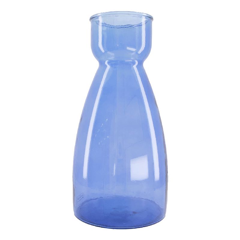 Foto van Vaas gerecycled glas-blauw-21.5x43.5cm