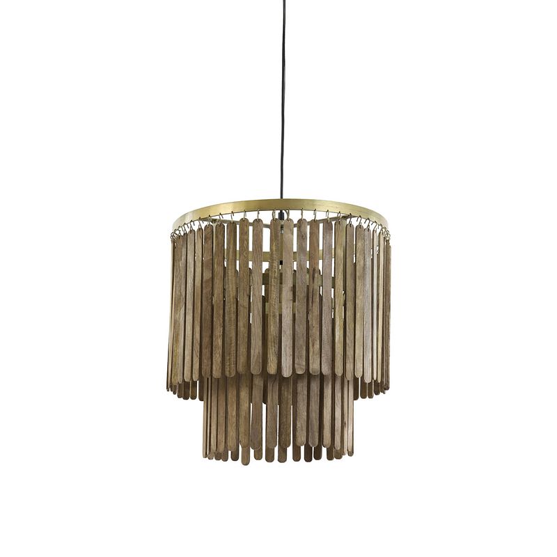 Foto van Light & living - hanglamp gularo - 45x45x43 - bruin