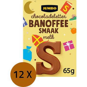 Foto van Jumbo chocoladeletter banoffee smaak melk s 65 g