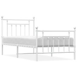 Foto van The living store bedframe - staal - 207 x 85 x 97 cm - robuust metalen constructie